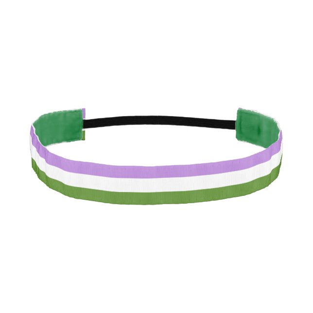 Genderqueer Pride flag Athletic Headband (Front)