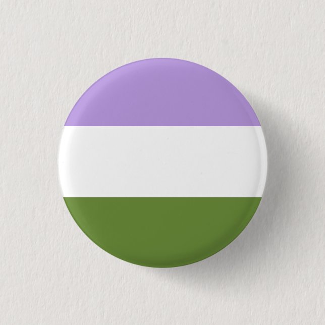Genderqueer Pride Flag Badge Button (Front)