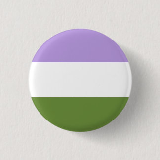 Genderqueer Pride Flag Badge Button