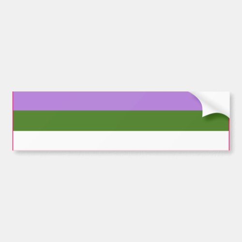 GENDERQUEER PRIDE FLAG BAR BUMPER STICKER