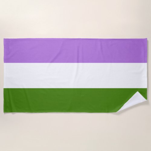 Genderqueer Pride flag Beach Towel
