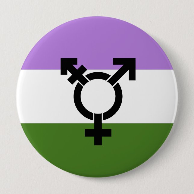 Genderqueer Pride Flag Button (Front)