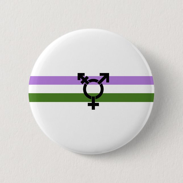 Genderqueer Pride Flag Button (Front)