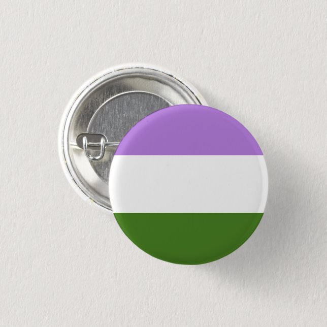 Genderqueer Pride Flag Button (Front & Back)