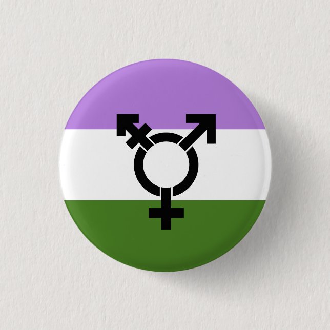 Genderqueer Pride Flag Button (Front)