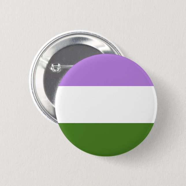 Genderqueer Pride Flag Button (Front & Back)