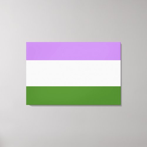 Genderqueer Pride Flag Canvas Print