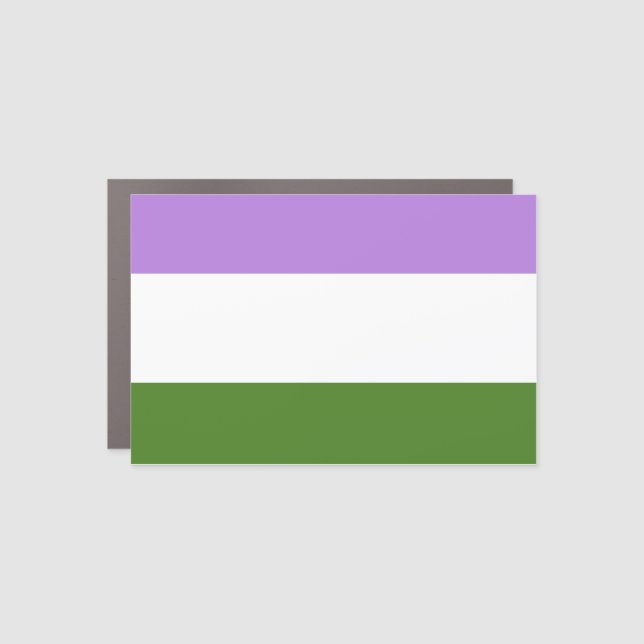 Genderqueer Pride Flag Car Magnet (Front)