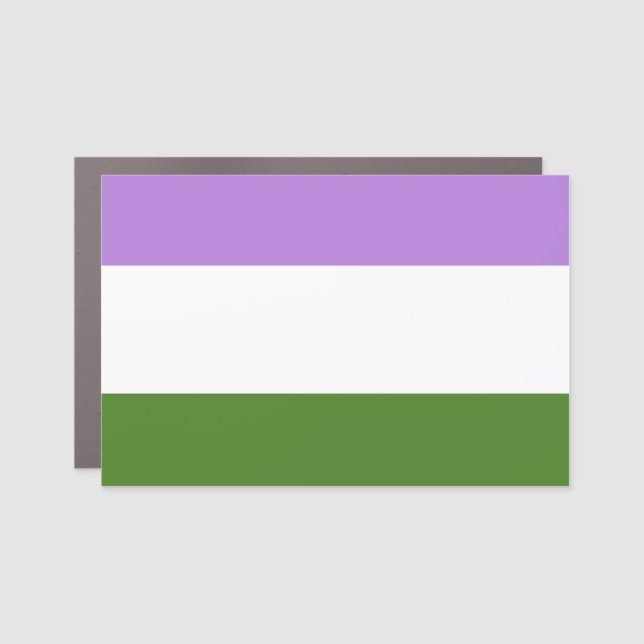 Genderqueer Pride Flag Car Magnet (Front)