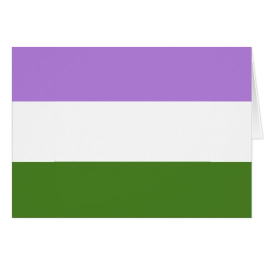 Genderqueer Pride Flag Cards (Front Horizontal)