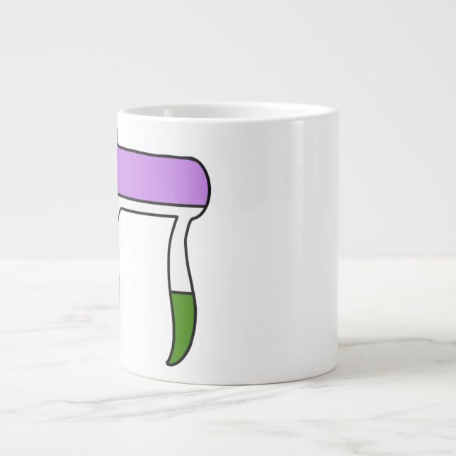 Genderqueer Pride Flag Chai  Giant Coffee Mug (Front)