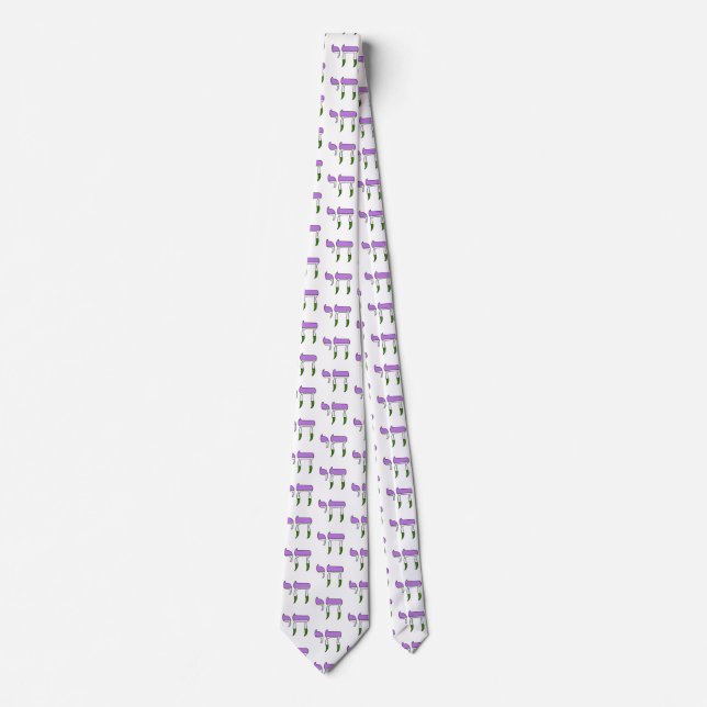Genderqueer Pride Flag Chai  Neck Tie (Front)