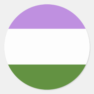 Genderqueer Pride Flag Classic Round Sticker