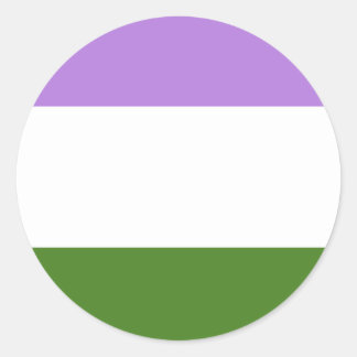 Genderqueer Pride Flag Classic Round Sticker