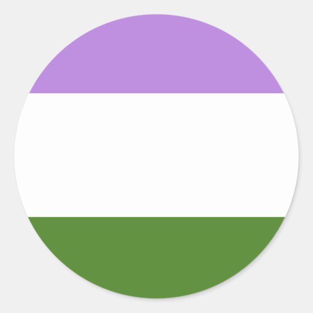 Genderqueer Pride Flag Classic Round Sticker (Front)