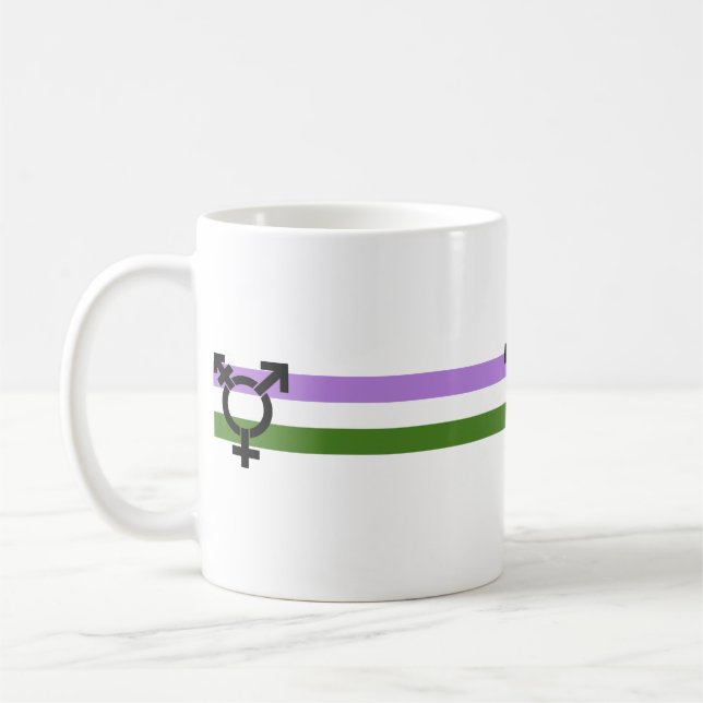 Genderqueer Pride Flag Coffee Mug (Left)