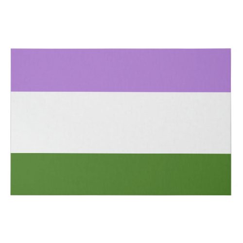 Genderqueer Pride Flag Faux Canvas Print