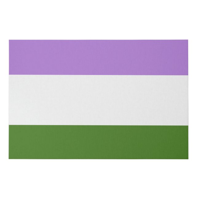 Genderqueer Pride Flag Faux Canvas Print (Front)