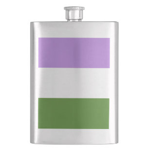 Genderqueer Pride Flag Flask