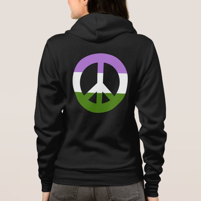 Genderqueer Pride flag  Hoodie (Back)
