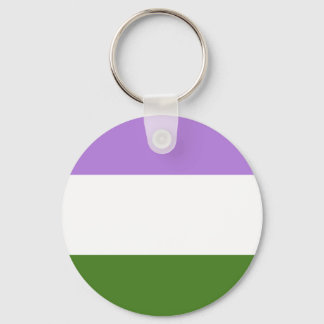 Genderqueer Pride Flag Keychain