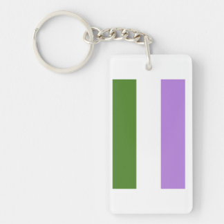 Genderqueer Pride Flag Keychain