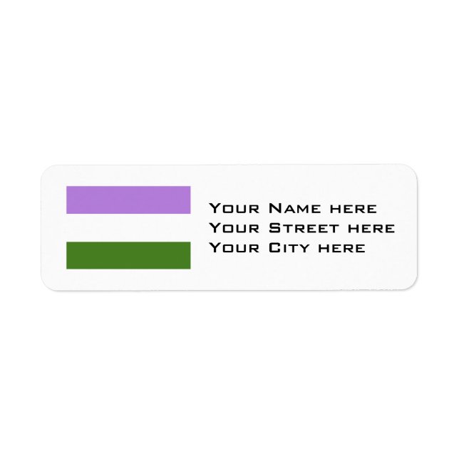 Genderqueer Pride Flag Label (Front)