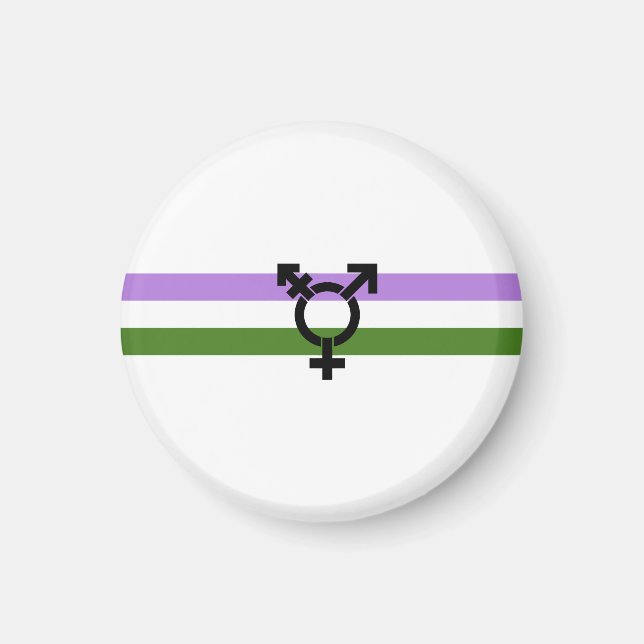 Genderqueer Pride Flag Magnet (Front)