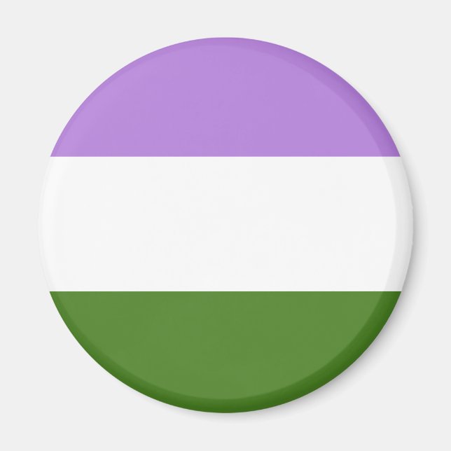 Genderqueer Pride Flag Magnet (Front)