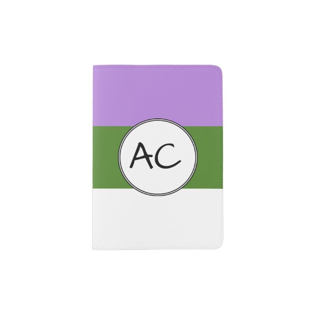 Genderqueer Pride Flag Passport Holder (Front)