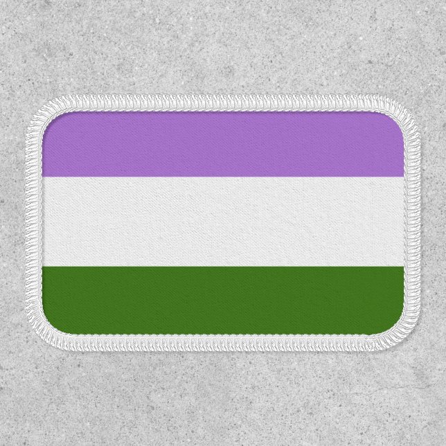 Genderqueer Pride Flag Patch (Front)