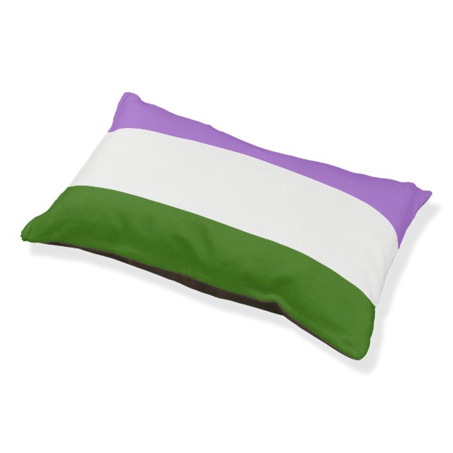 Genderqueer Pride Flag Pet Bed (Angled)