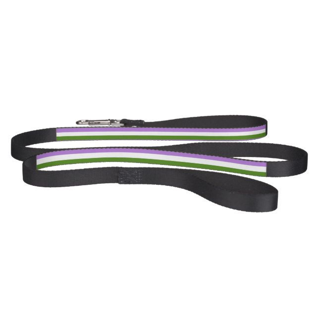 Genderqueer Pride flag Pet Leash (Full)