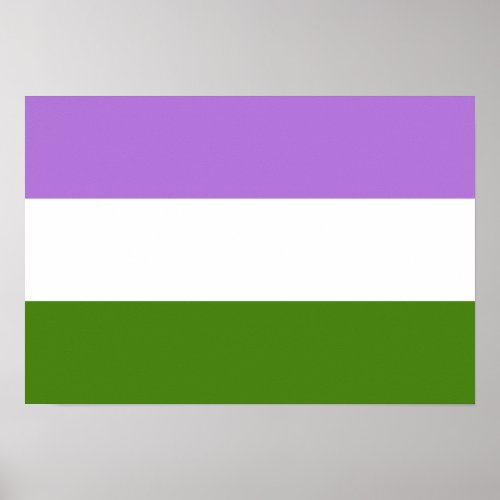Genderqueer Pride flag Poster
