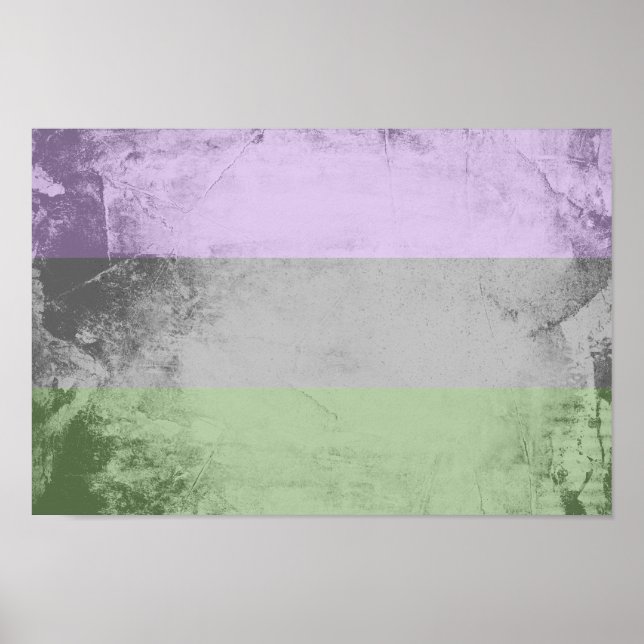 Genderqueer Pride Flag Poster (Front)