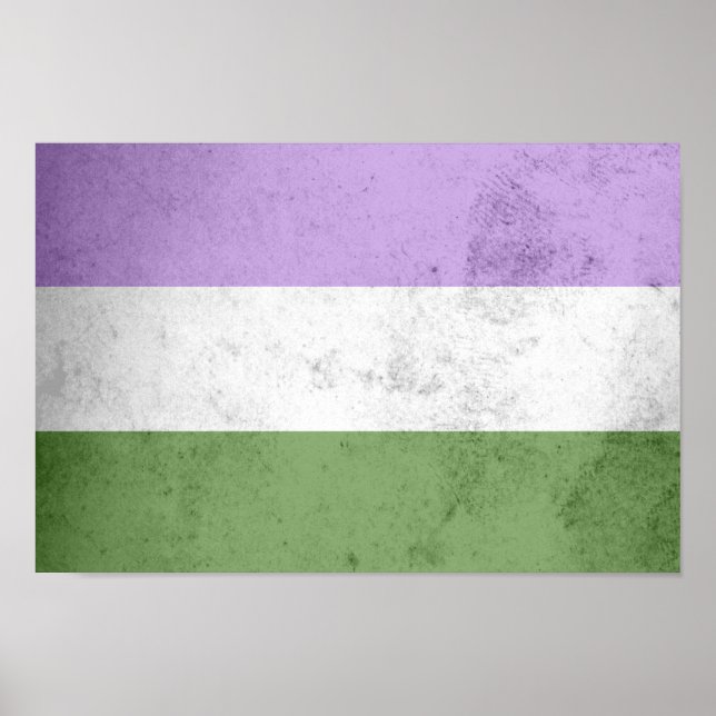 Genderqueer Pride Flag Poster (Front)