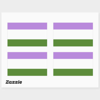 Genderqueer Pride Flag Rectangular Sticker