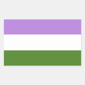 Genderqueer Pride Flag Rectangular Sticker
