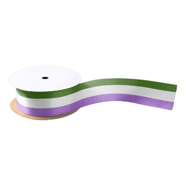 Genderqueer pride flag ribbon (Spool)
