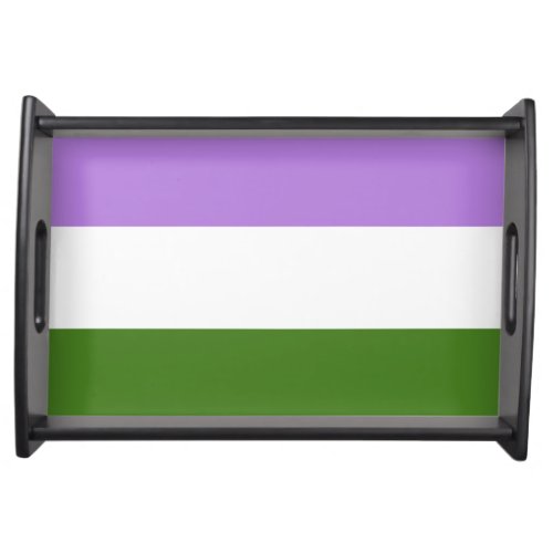 Genderqueer Pride Flag Serving Tray