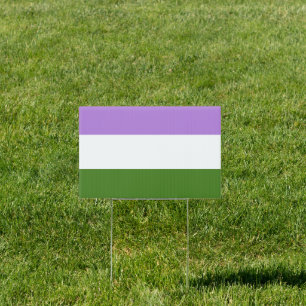Genderqueer Pride Flag Sign
