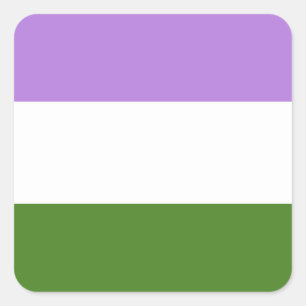 Genderqueer Pride Flag Square Sticker