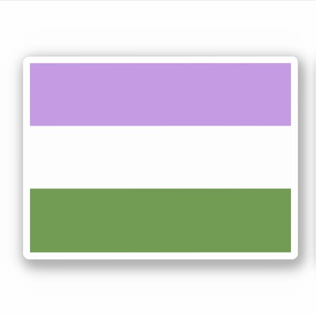 Genderqueer Pride Flag Sticker (Front)