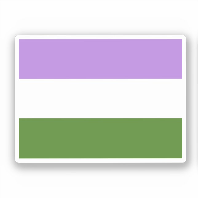 Genderqueer Pride Flag Sticker (Front)