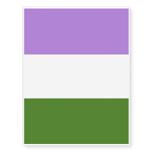 Genderqueer Pride Flag Temporary Tattoos