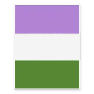 Genderqueer Pride Flag Temporary Tattoos