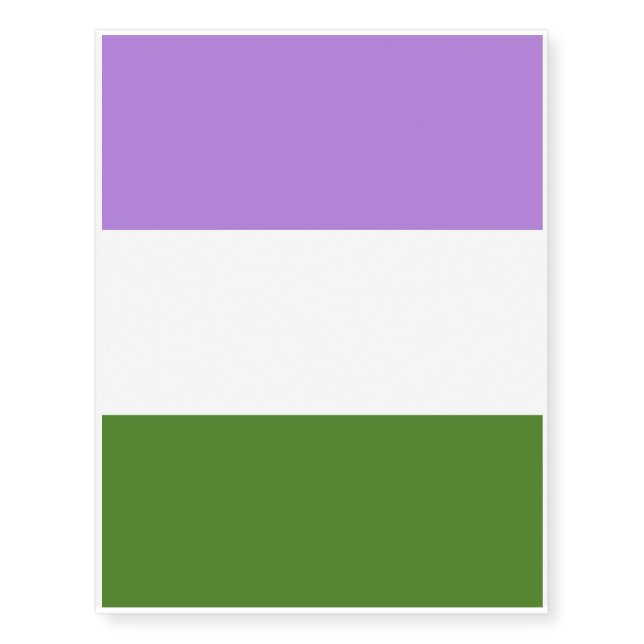Genderqueer Pride Flag Temporary Tattoos (Front)