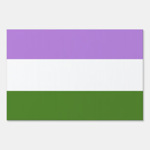 Genderqueer Pride Flag Yard Sign