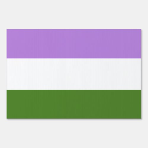 Genderqueer Pride Flag Yard Sign
