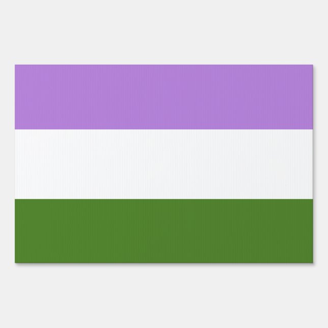 Genderqueer Pride Flag Yard Sign (Front)